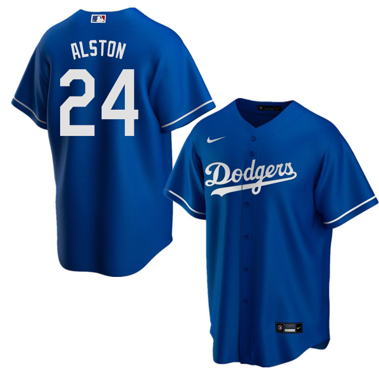 Nike Men #24 Walter Alston Los Angeles Dodgers Baseball Jerseys Sale-Blue